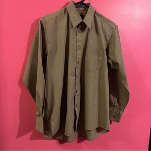 Gianni Vitorio Men's Button-Up Shirt Light Olive Green